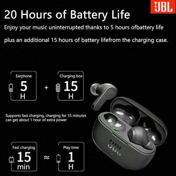 JBL - Wave 200TWS - Wireless Deep Bass Earpods - Black