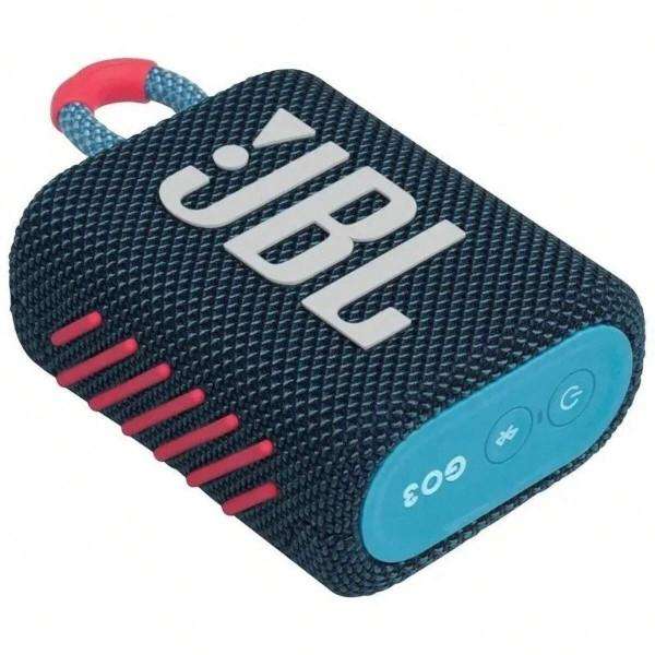 JBL - GO3 - Portable Wireless Bluetooth Speaker - Blue/White