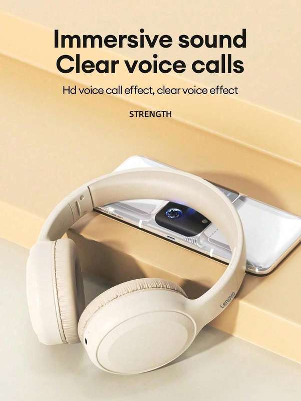 LENOVO - ThinkPlus TH30 - Wireless Bluetooth HiFi Headset  White