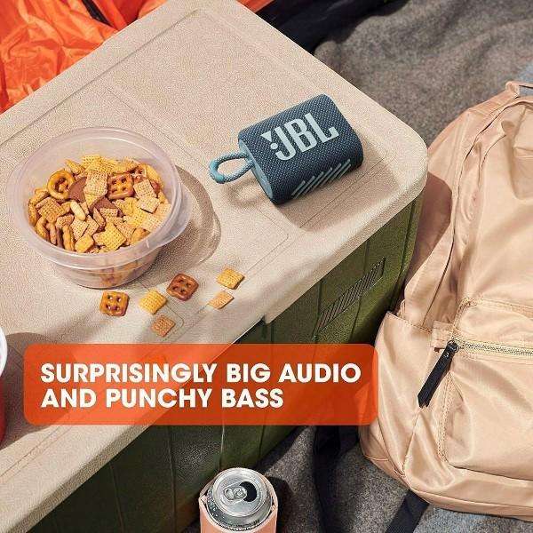JBL - GO3 - Portable Wireless Bluetooth Speaker - Blue