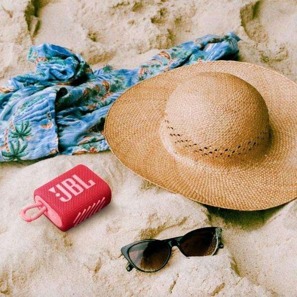 JBL - GO3 - Portable Wireless Bluetooth Speaker - Red