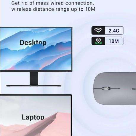 UGREEN - Wireless Mouse With Adjustable DPI Settings - Silver