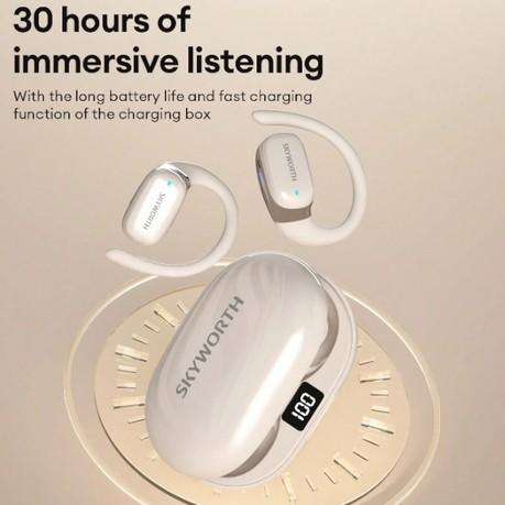 SKYWORTH - SEP004 - Bass Boosted Wireless Bluetooth v5.3 Earbuds - Beige