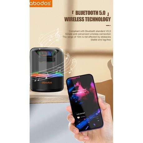 ABODOS - AS-BS19 - Mini Wireless Speaker With Dynamic RGB Lighting - Black