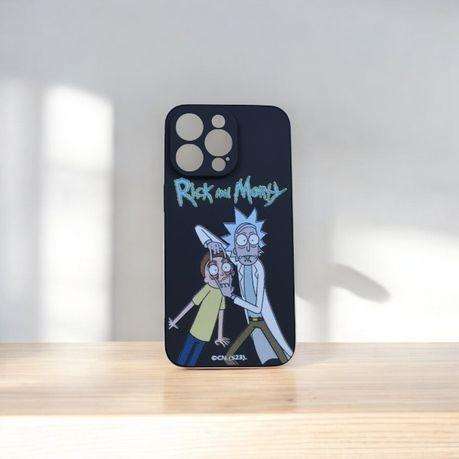 Rick And Morty Cartoon Inspired Phone Case For iPhone 15 Pro Max - Black
