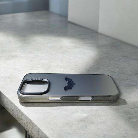 Batman Inspired Logo Phone Case Compatible With iPhone 16 Pro - Silver