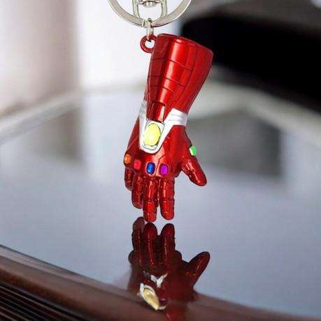 Marvel Inspired Iron Man Nano Gauntlet Key Ring - Red