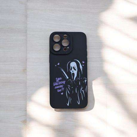 Ghostface In Love Inspired Phone Case For iPhone 15 Pro Max - Black
