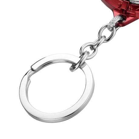 Marvel Inspired Captain America Rotating Shield Design Key Ring - Red/Blue
