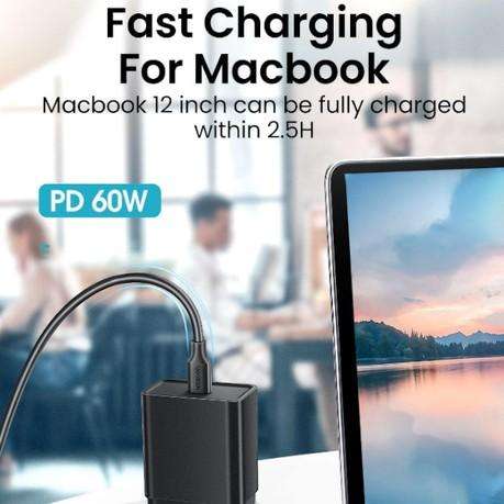 UGREEN - US286 - Type-C to Type-C Fast Charging Cable 60W -1M - Black