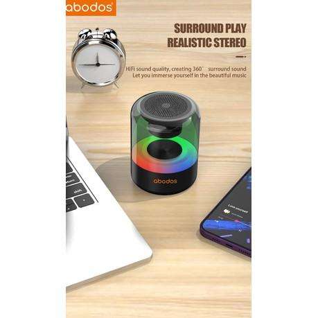ABODOS - AS-BS19 - Mini Wireless Speaker With Dynamic RGB Lighting - Black