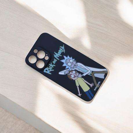Rick And Morty Cartoon Inspired Phone Case For iPhone 15 Pro Max - Black