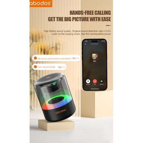 ABODOS - AS-BS19 - Mini Wireless Speaker With Dynamic RGB Lighting - Black