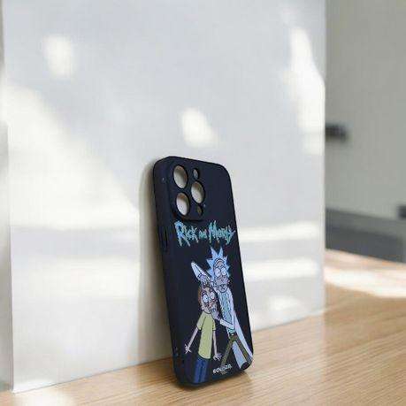 Rick And Morty Cartoon Inspired Phone Case For iPhone 15 Pro Max - Black