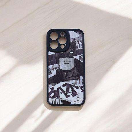 Retro Batman Comic Inspired Phone Case For iPhone 15 Pro Max - Black/White