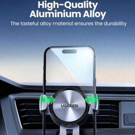 UGREEN - LP130 - Flexible Air Vent Car Phone Mount - Silver & Black