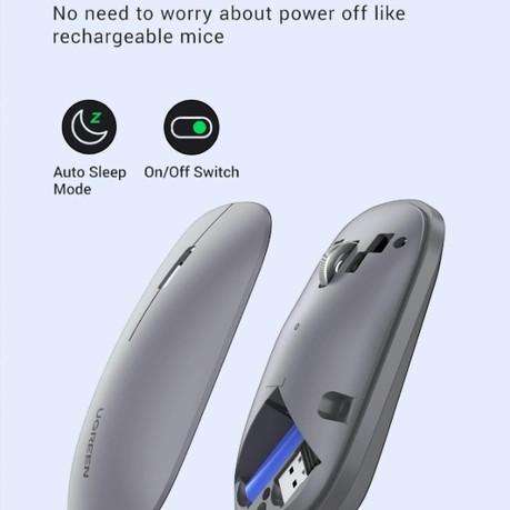 UGREEN - Wireless Mouse With Adjustable DPI Settings - Silver