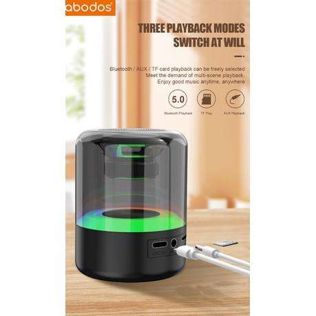 ABODOS - AS-BS19 - Mini Wireless Speaker With Dynamic RGB Lighting - Black