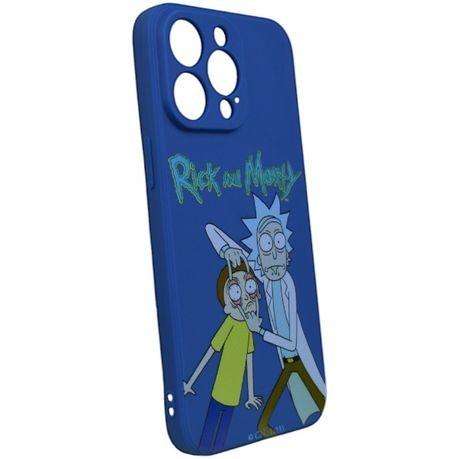 Rick And Morty Cartoon Inspired Phone Case Compatible with iPhone 15 Pro Max - Blue