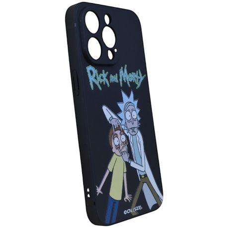 Rick And Morty Cartoon Inspired Phone Case For iPhone 15 Pro Max - Black