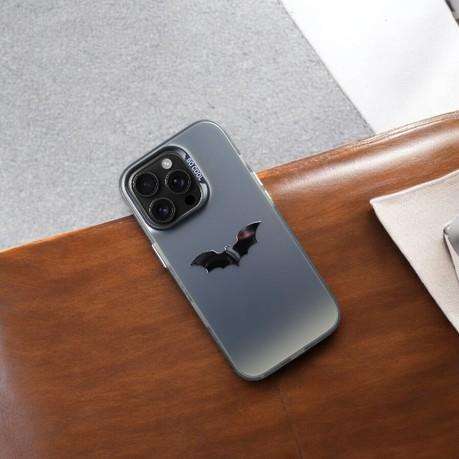 Batman Inspired Logo Phone Case Compatible With iPhone 16 Pro - Silver