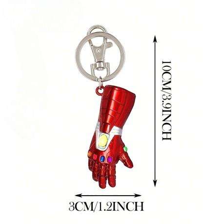Marvel Inspired Iron Man Nano Gauntlet Key Ring - Red