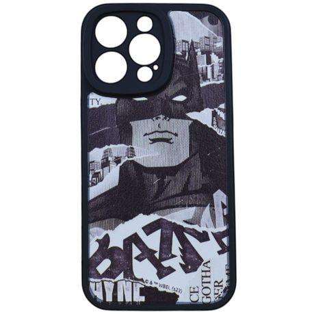 Retro Batman Comic Inspired Phone Case For iPhone 15 Pro Max - Black/White