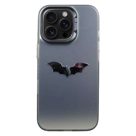 Batman Inspired Logo Phone Case Compatible With iPhone 16 Pro - Silver