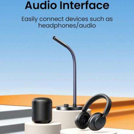 UGREEN - CM564 - Adjustable USB Desktop Microphone With 3.5mm Port - Black