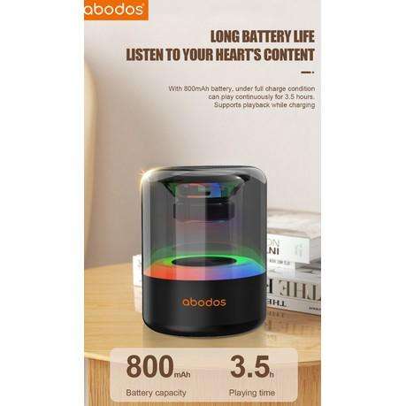 ABODOS - AS-BS19 - Mini Wireless Speaker With Dynamic RGB Lighting - Black