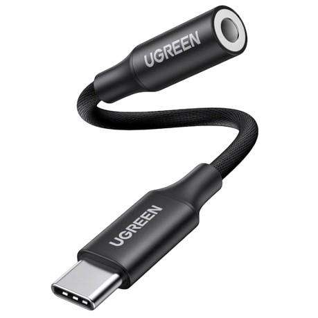 UGREEN - AV161 - Braided Type-C Male to 3.5mm Female Cable - Black