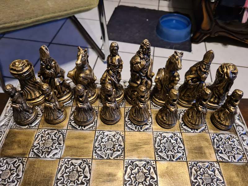 Hand made chess set