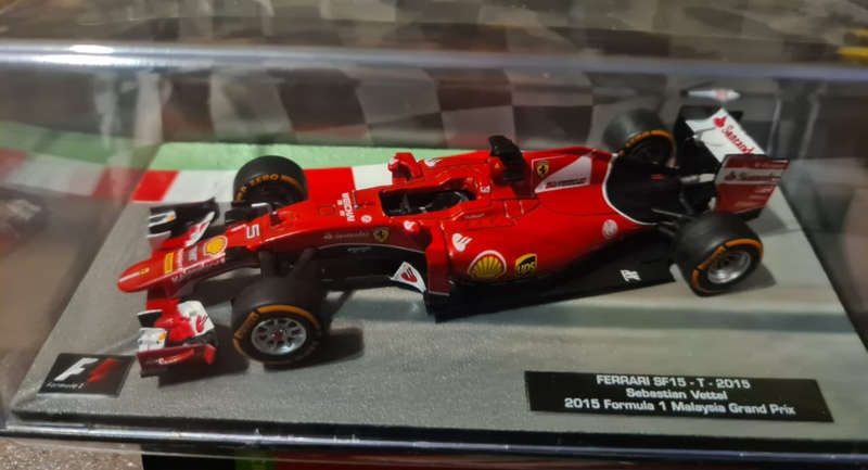 Model of the Ferrari SF15-T Formula 1 car driven by Sebastian Vettel during the 2015 season.