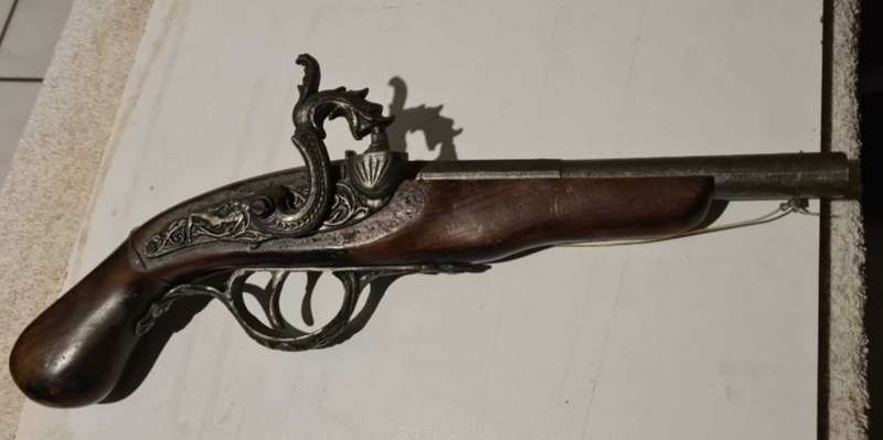 Vintage replica French flint pistol