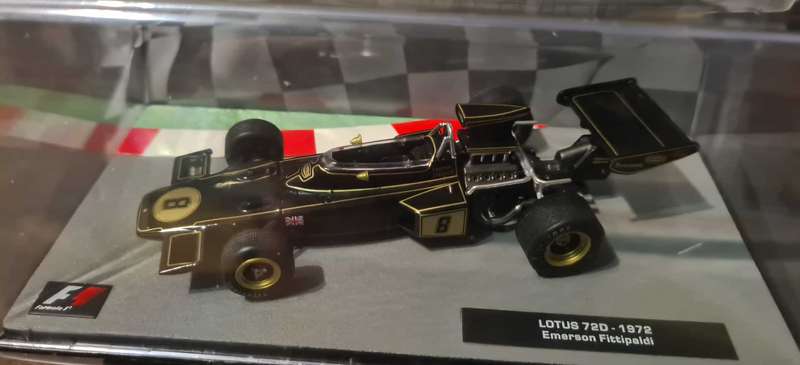 Model of Lotus 72D,Formula One car, Emerson Fittipaldi's 1972 World Championship-winning car.