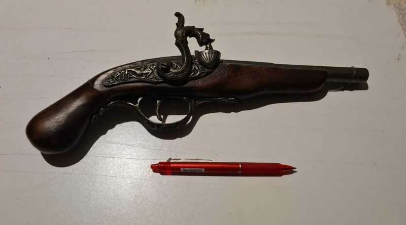 Vintage replica French flint pistol