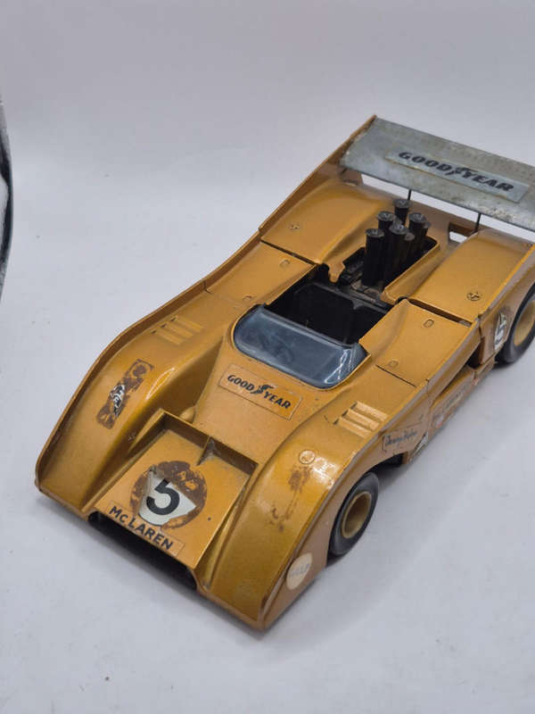Vintage 1:26 scale model of a McLaren-Chevrolet M8F Can-Am