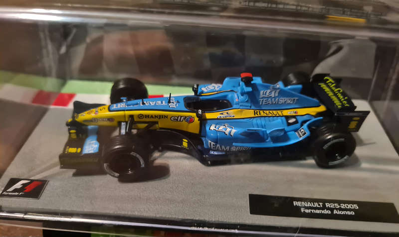 Model of the Renault R25 Formula 1 car,driven by Fernando Alonso in the 2005 season.