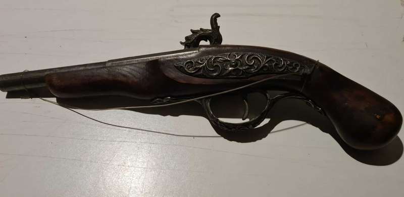 Vintage replica French flint pistol