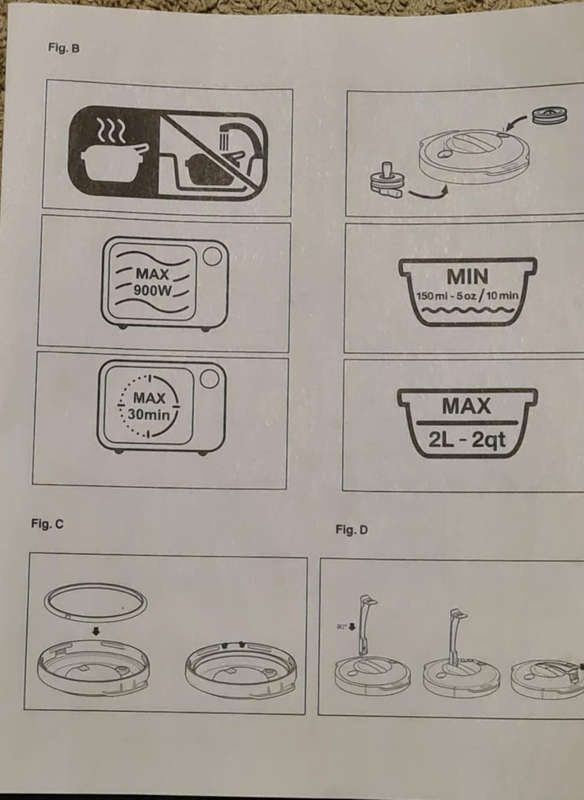Tupperware Micro-Minute, a microwave pressure cooker.