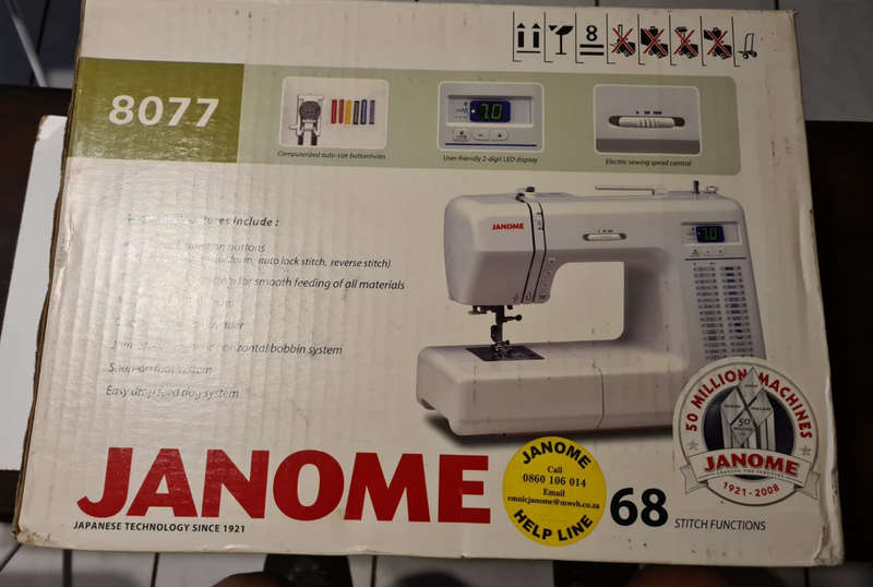 Janome sewing machine.Never used.