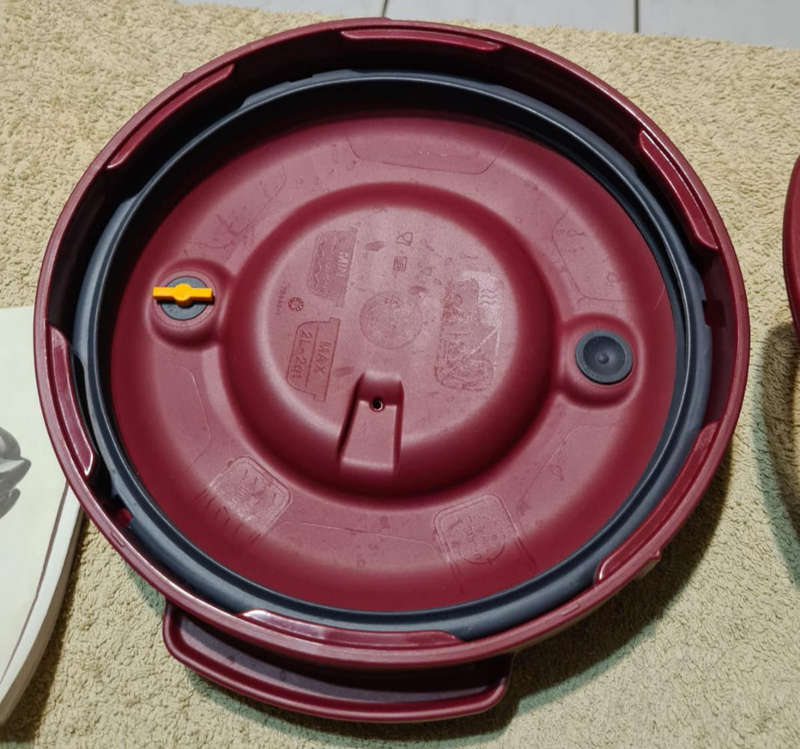 Tupperware Micro-Minute, a microwave pressure cooker.