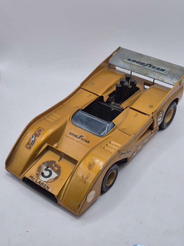 Vintage 1:26 scale model of a McLaren-Chevrolet M8F Can-Am