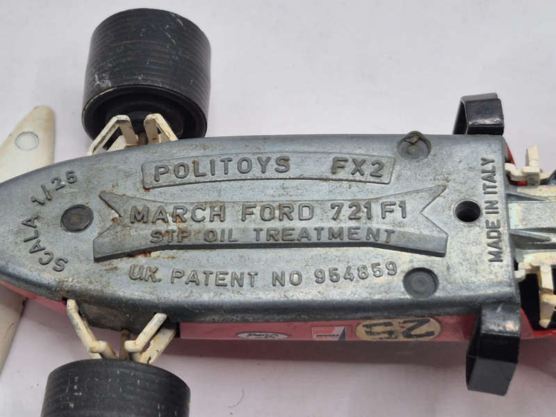 Vintage Politoys FX2 March Ford 721 F1 STP scale 1/25 Formula 1 model car