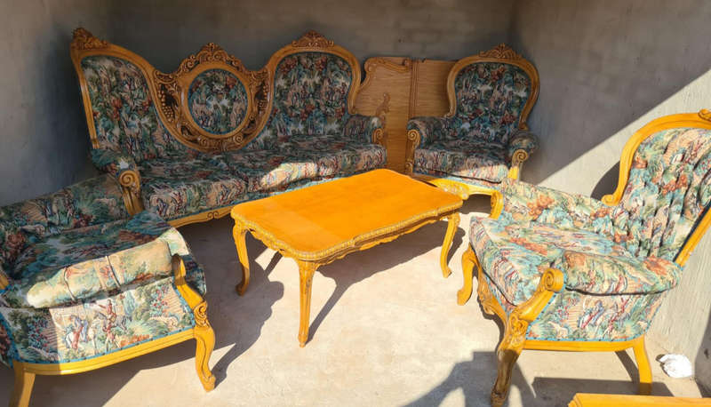 French Louis XV style sofas. Romeo & Juliet upholstery.