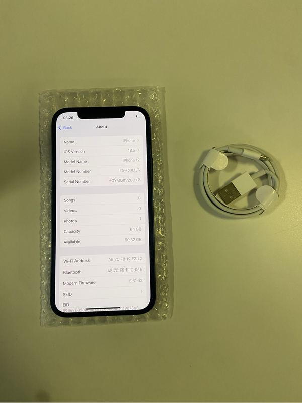 Apple iPhone 12, 64gb, 100%