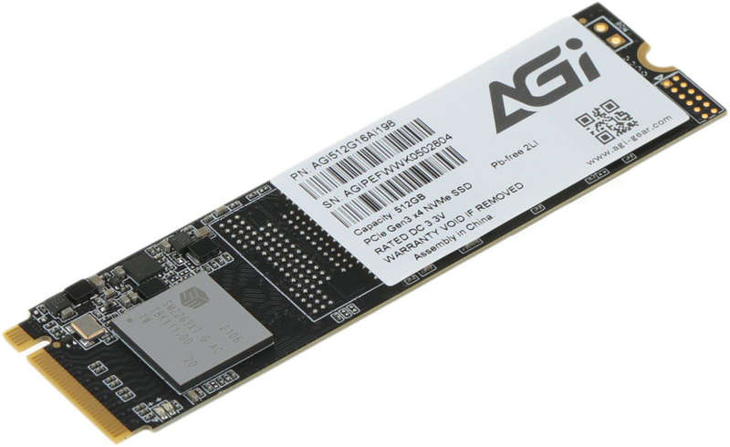 AGI 512GB PCIe NVMe M.2 2280 Gen 3x4 Solid State Drive SSD (AGI512G16AI198)