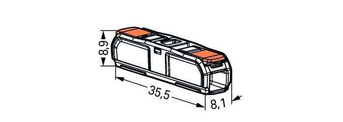 WAGO Compact In-Line Splicing Connector with levers (2-Way, All conductor types, Box Qty: 60 Piece)