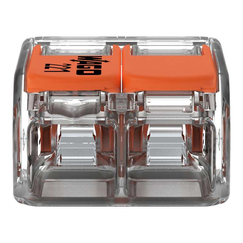 WAGO Compact Splicing Connector with levers (2-Way, All conductor types, Box Qty: 100 Piece)