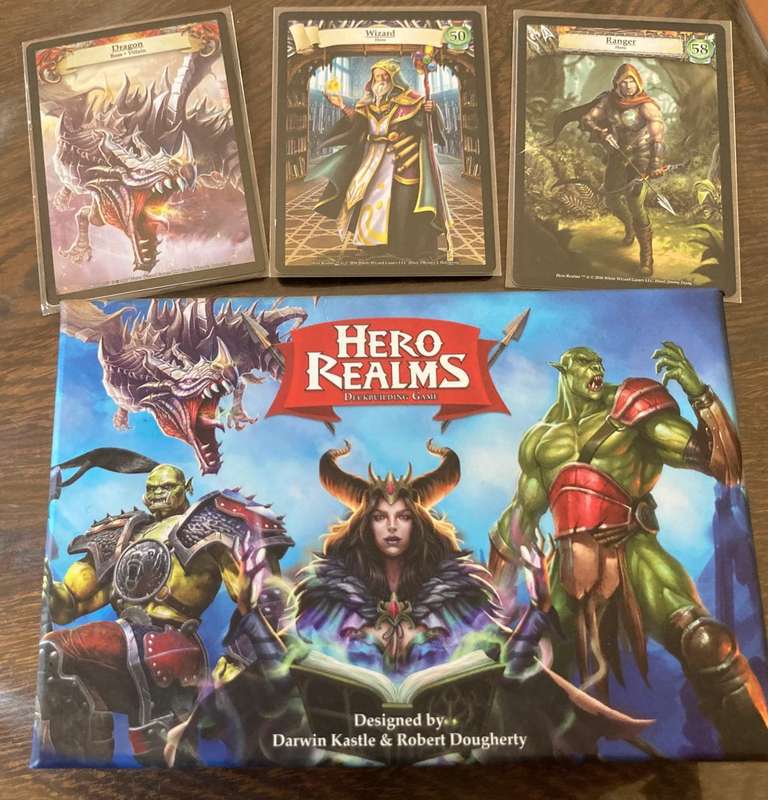Hero Realms Deckbuilding Card Game plus 3 expansions (sleeved)